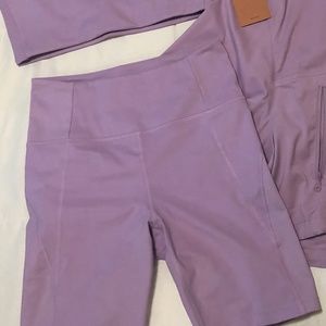 Girlfriend Collective lilac high-waisted Bike